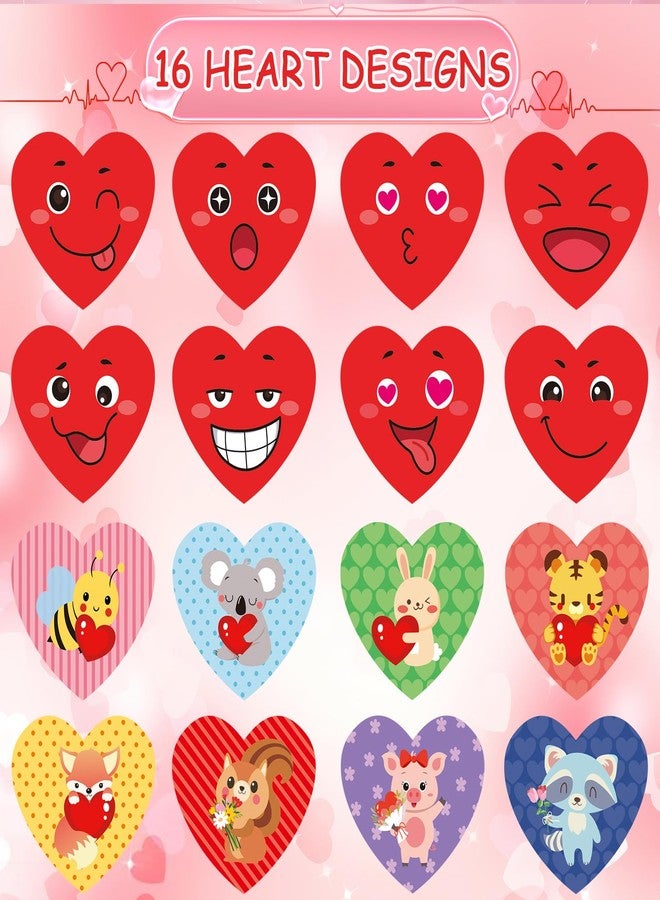 FEBSNOW Valentine's Day Stickers for Kids, 600 Pcs Heart Stickers Valentine Envelopes Stickers Animals Self Adhesive Water Bottle Stickers for Boys Girls Gift Filler School Kids Toddlers Decorations - Image 3